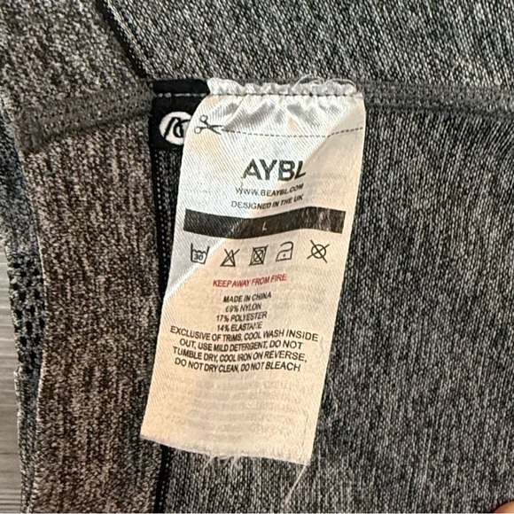 AYBL Empower Seamless Shorts - Black Marl - Size Large - Picture 2 of 14